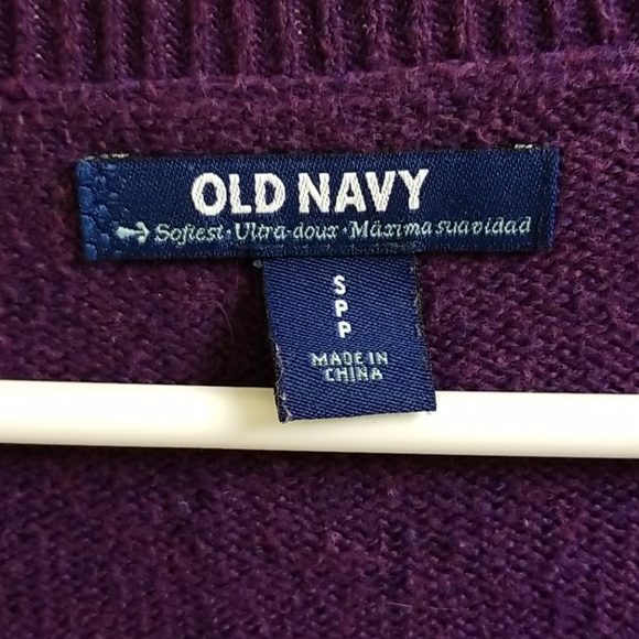 Old Navy Purple v neck sweater - Picture 2 of 3